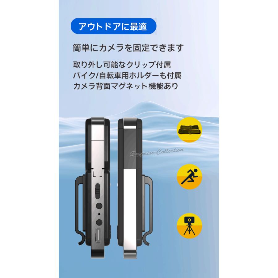 防犯カメラ 小型 ビデオカメラ クリップ マグネット 広角110° Display