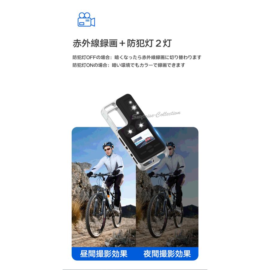 防犯カメラ 小型 ビデオカメラ クリップ マグネット 広角110° Display