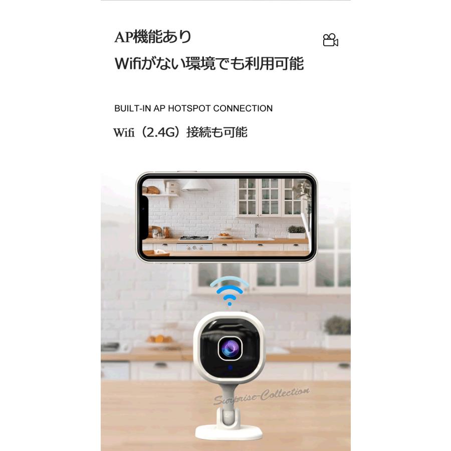 防犯カメラ 小型 監視カメラ 録画機不要 スマホでモニタ 録画 録音 動体検知 AP機能 SDカード録画 繰り返し録画