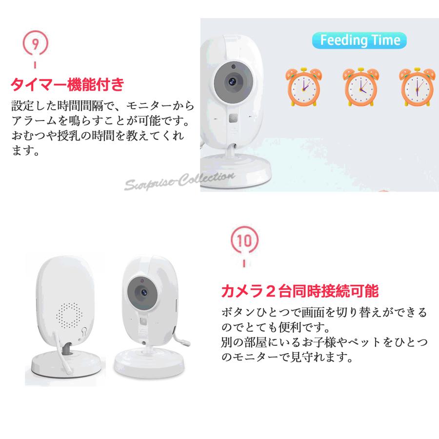 ベビーモニター 見守りカメラ ズーム 暗視設定不要 Wi-Fi不要 見守りカメラ 赤ちゃん ベビーモニター Wi-Fi 不要 設定簡単 高齢者