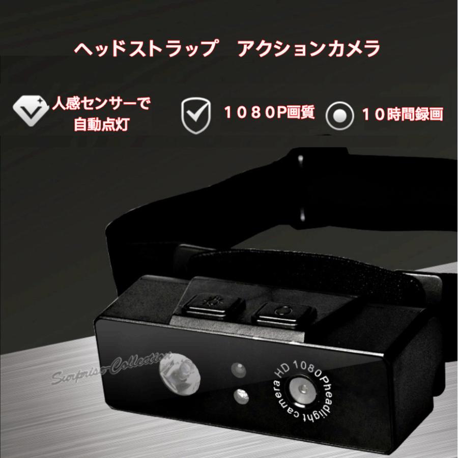 アクションカメラ 小型 ヘッドマウント カメラ ウェアラブルカメラ