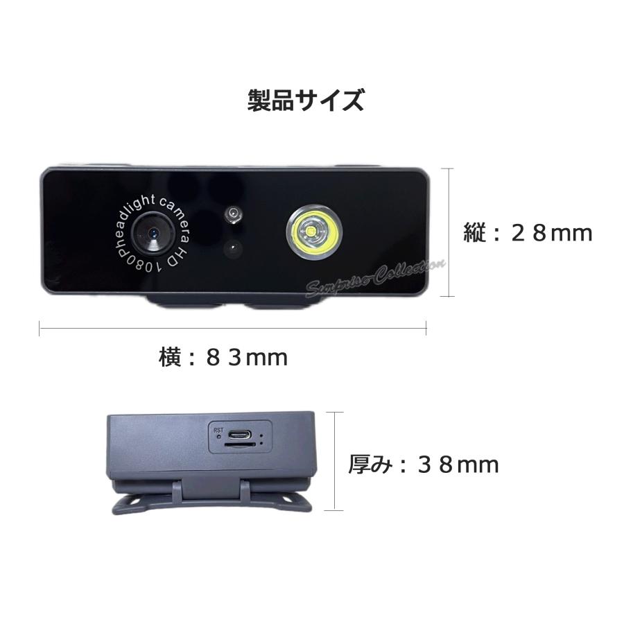 アクションカメラ 小型 ヘッドマウント カメラ ウェアラブルカメラ