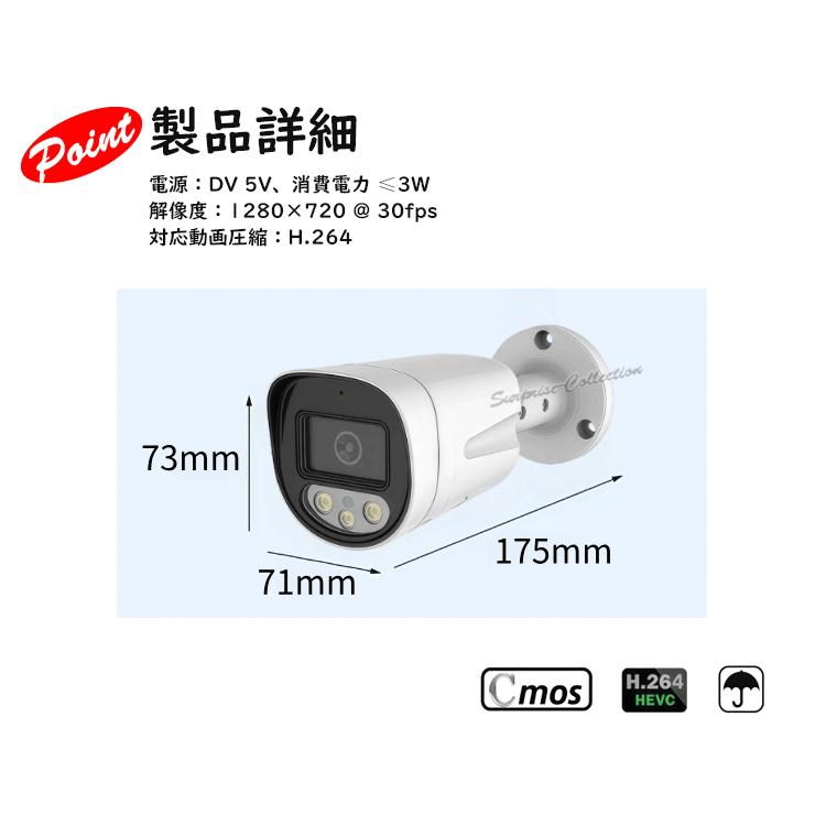 防犯カメラ 監視カメラ SDカード録画 録音 赤外線 暗視 256GB対応 夜間