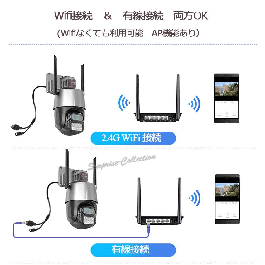 訳あり サンプル 800万画素 防犯カメラ 屋外 8倍ズーム ワイヤレス