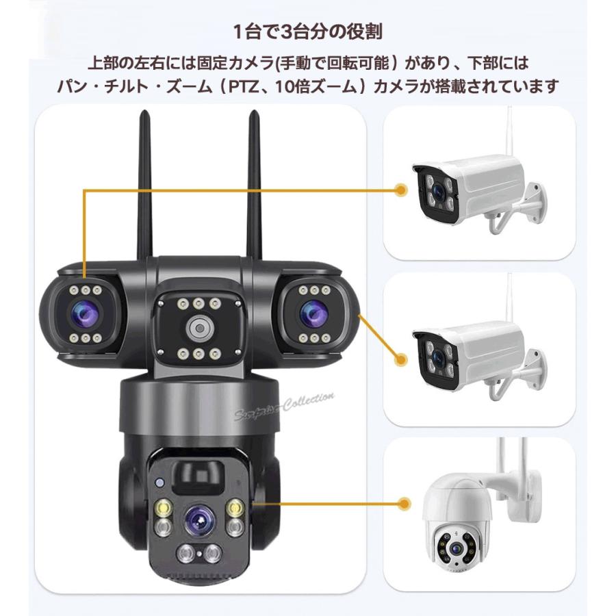 防犯カメラ　3台　Wi-Fi 楽天市場】防犯カメラ 監視カメラ 3台 屋外用 屋内用 から選択