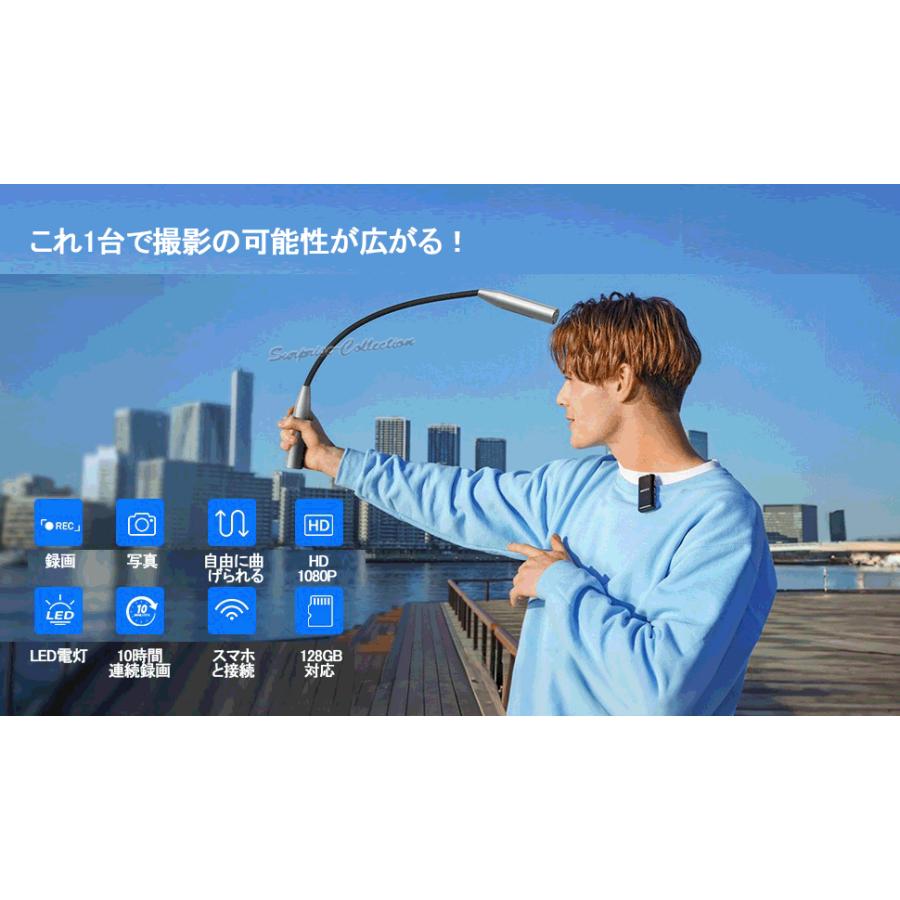 首掛け式防犯カメラ ワイヤレス 小型 WiFi 常時録画 SDカード録画 10