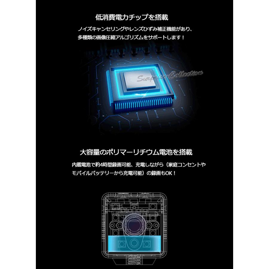 防犯カメラ ワイヤレス WiFi 小型 200万画素 不可視赤外線 動体検知 SD