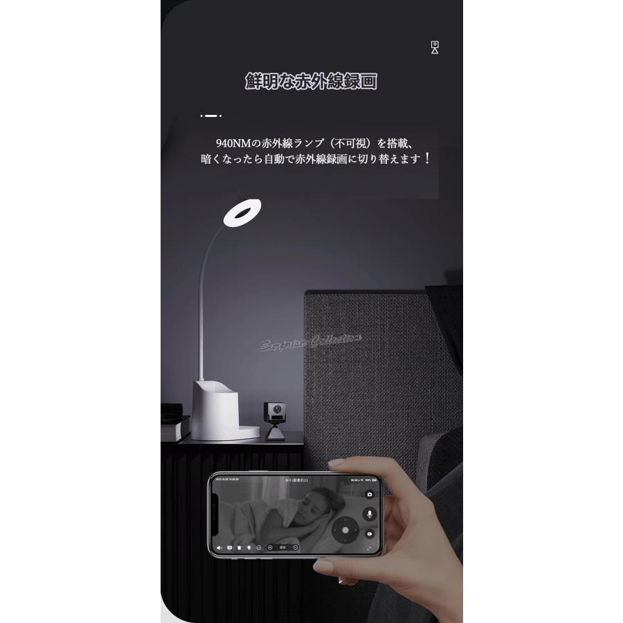 防犯カメラ 小型 人感センサー 長時間録画 ワイヤレス wifi 無線 SD