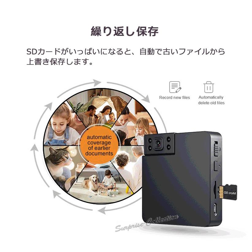 防犯カメラ 8時間録画 ワイヤレス 小型 WiFi 常時録画 SDカード録画
