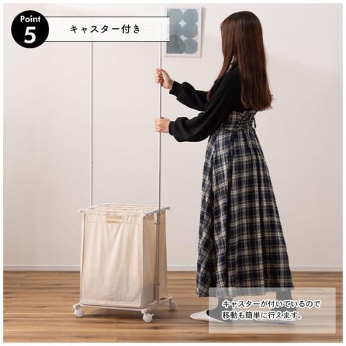 東谷 / ランドリーハンガー (ホワイト) (W40×D46.5×H157.5) (送料無料[北海道・沖縄送料別])の画像