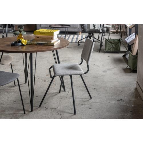 ★美品　座面回転式　チェア-ライトグレー 東谷 / 回転式チェア (ライトグレー) (W48×D57.5×H84×SH44.5) (送料