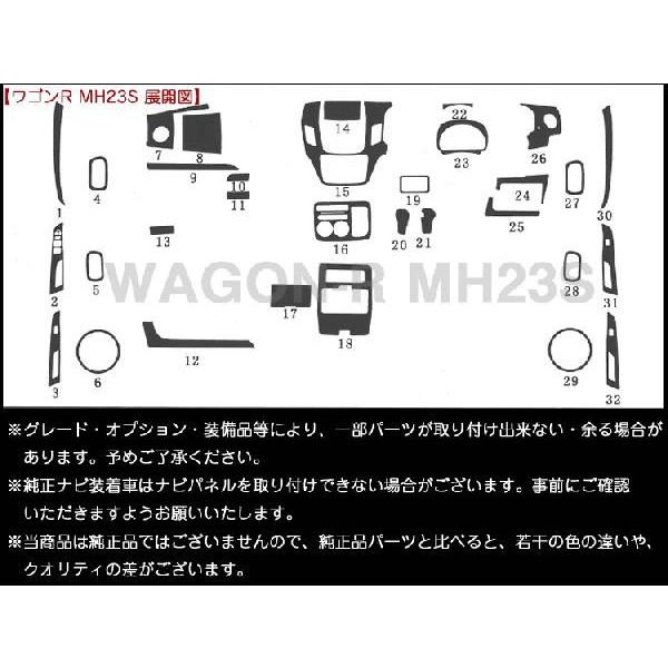 送料無料 ワゴンR MH23S 3Dインテリアパネル 32P : アヴィレス 送料無料 ワゴンR MH23S 3Dインテリアパネル 32P : アヴィレス