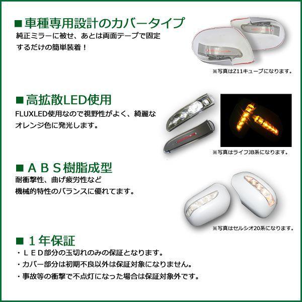 「5日限定P10倍」ステップワゴン RF3/4/5/6/7/8 LEDウインカードアミラーカバー 未塗装｜surprise-parts｜05