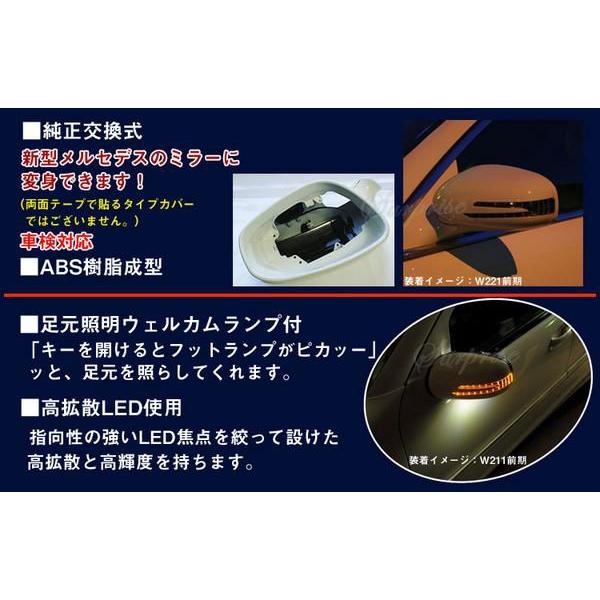 ベンツ GクラスW463前 交換式ウインカードアミラー カニ爪 未塗装