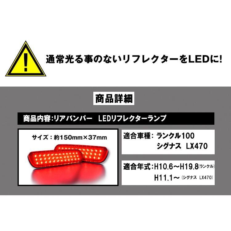 ランクル100/シグナス LX470 LEDリフレクター　トヨタ ランドクルーザー LED リフレクターランプ｜surprise-parts｜02