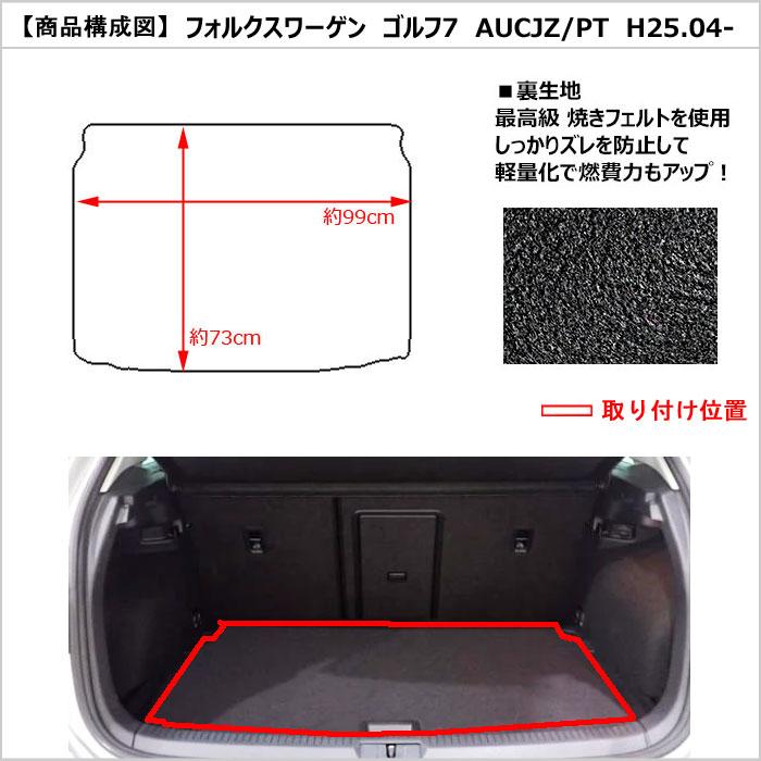 Aviles（アヴィレス） ゴルフ7 ラゲッジマット フロアマット トランク