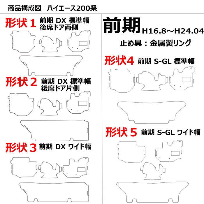 トヨタ　ハイエース　200系　フロアマット｜surprise-parts｜02