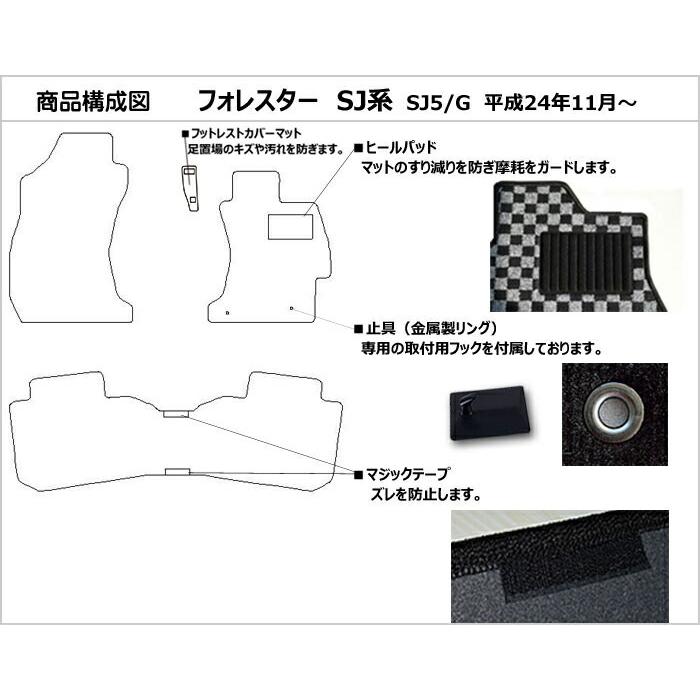 Aviles（アヴィレス） フォレスター SJ系 SJ5 SJG フロアマット「在庫