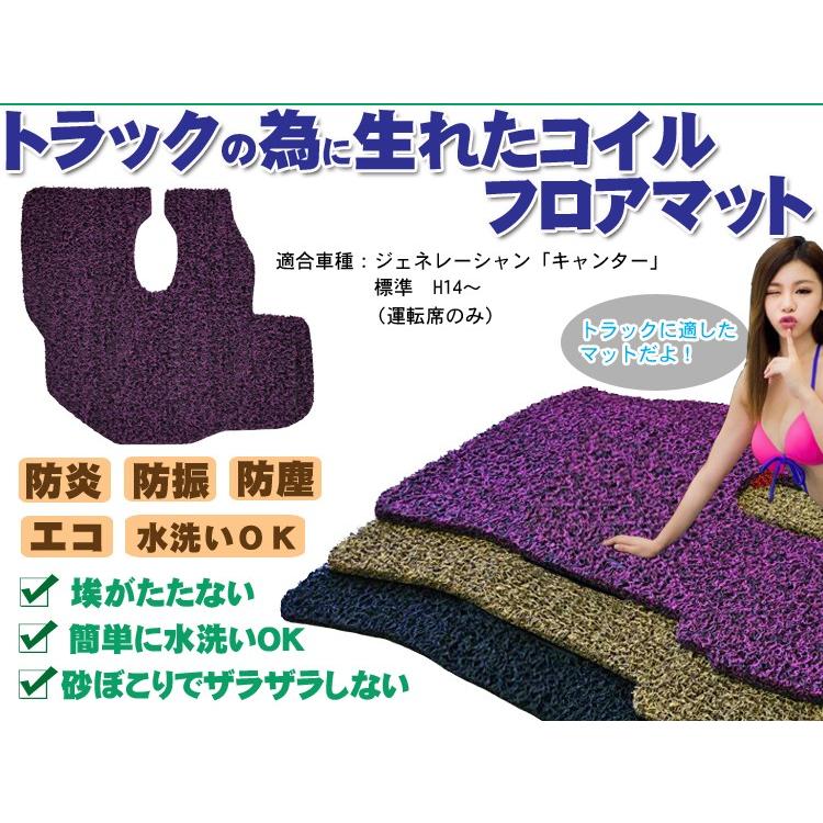 ジェネレーション キャンター標準 H14〜 フロアマット「ふそう 