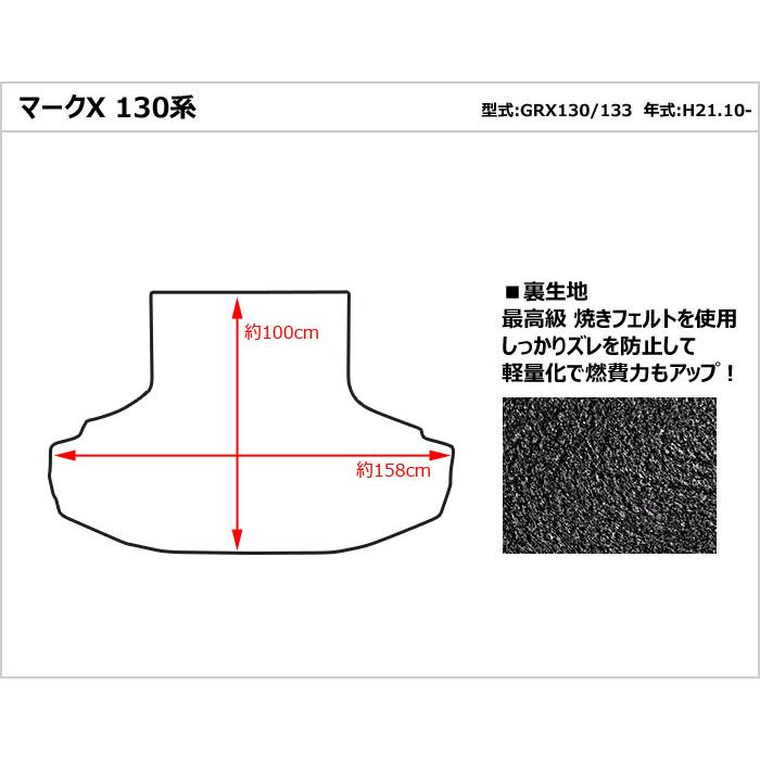 トヨタ　マークX　130系　ラゲッジマット　フロアマット　トランクマット　高品質で安売りに挑戦　在庫品は当日発送可｜surprise-parts｜02