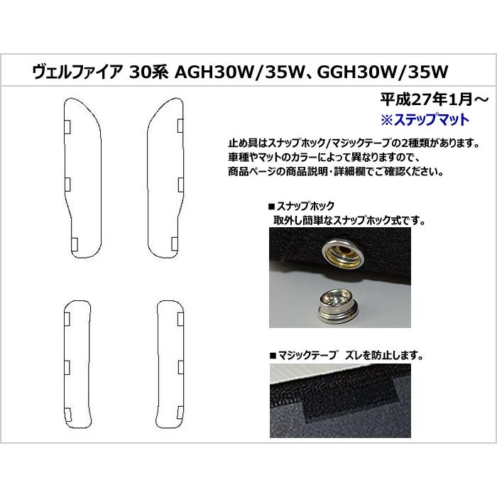 トヨタ アルファード ヴェルファイア 30系 ステップマット フロア 
