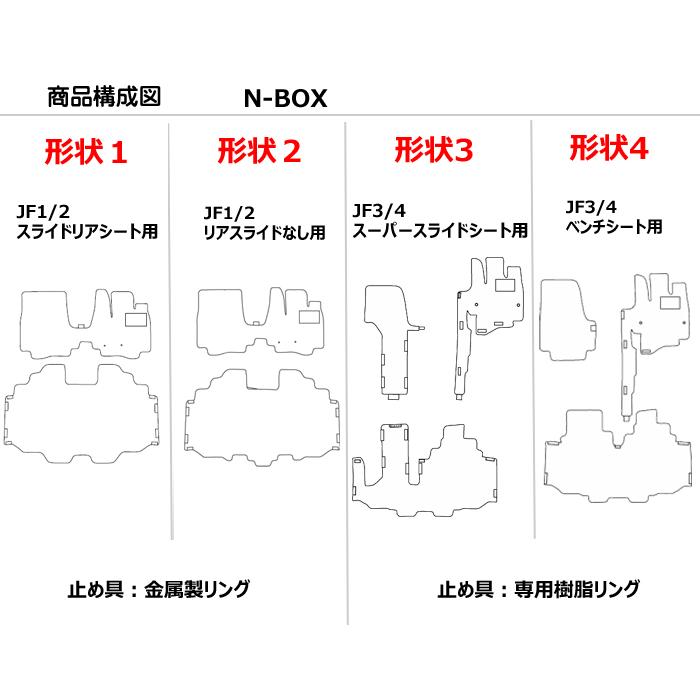 厚さ20mm　高級マット　ホンダ　NBOX　JF1　JF4　N-BOX　フロアマット　リアステップまでカバー　JF2　JF3　「最高級フロアマット」　泥落ち防止(独自設計)