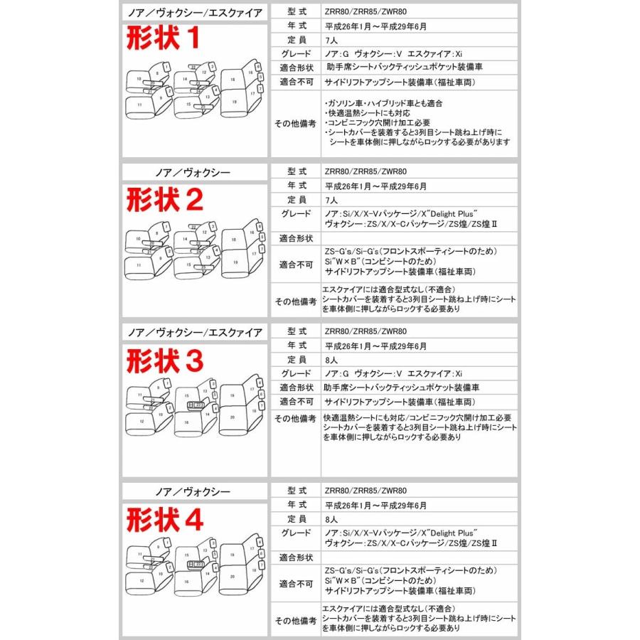 トヨタ（TOYOTA） (1台分) ノア ヴォクシー エスクァイア 80系 シート