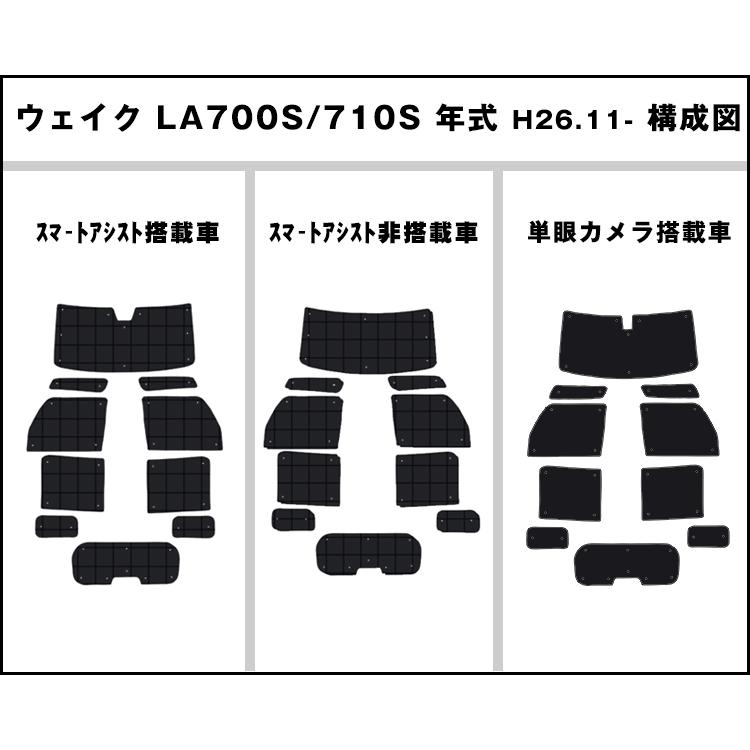 おまけ付 総額37000円車中泊ダイハツ ウェイクアイズ マルチシェード 1台分 おまけ付 総額37000円車中泊ダイハツ ウェイクアイズ マルチ