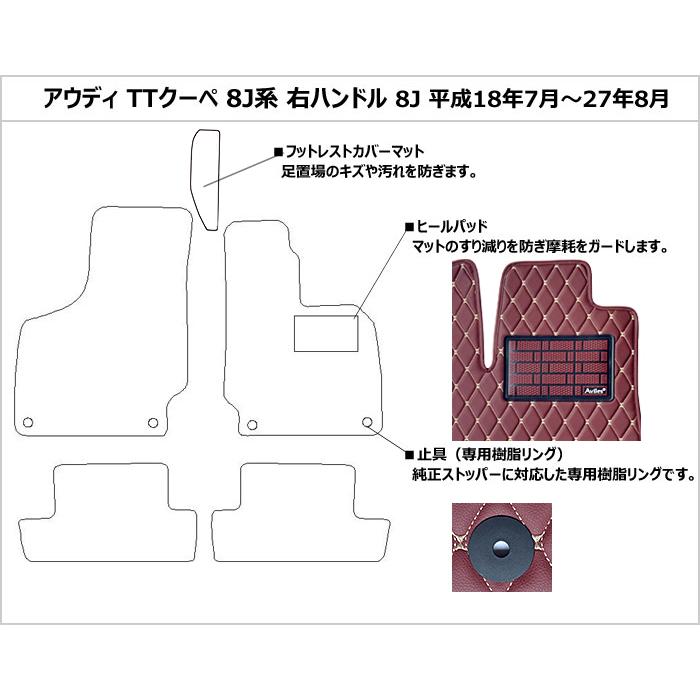 TTクーペ (A5) 8J系 フロアマット アウディ 「次世代レザーマット 