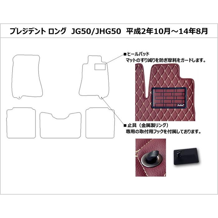 Aviles（アヴィレス） プレジデント 50系 フロアマット 日産 「次世代