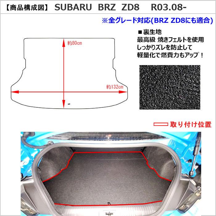 スバル BRZ　ZD8　ラゲッジマット　フロアマット　トランクマット　高品質で安売りに挑戦 　在庫品は当日発送可｜surprise-parts｜05