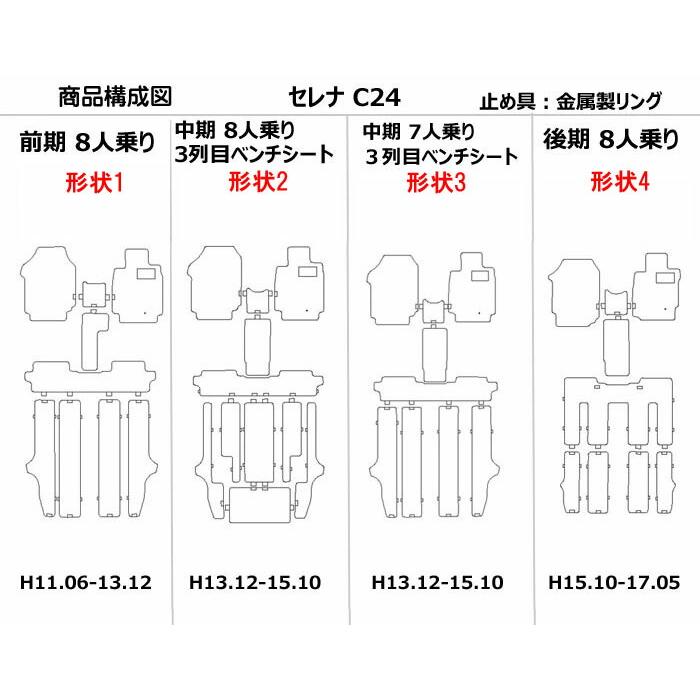 防水マット 日産 セレナ C24 フロアマット カーボン柄｜surprise-parts｜02