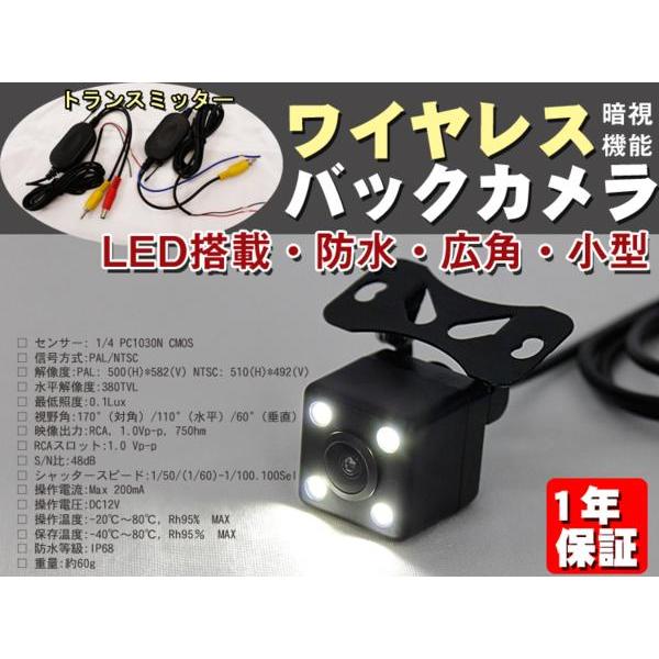 ワイヤレスバックカメラ LEDライト付き 防水防塵 170度広角 小型｜surprise-parts