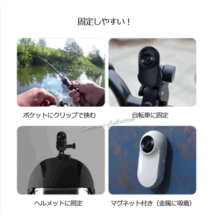 クリップ型防犯カメラ 360度 内蔵電池録画 小型カメラ アクション