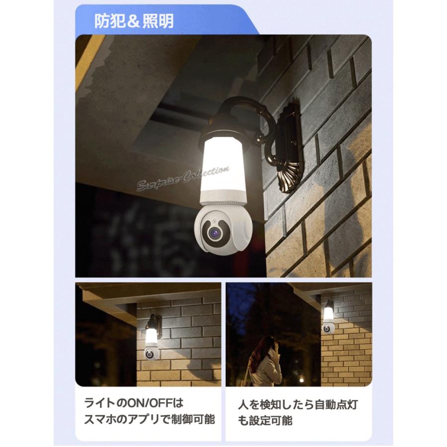 300万画素 電球型防犯カメラ ライト兼用 ネットワークカメラ 子供