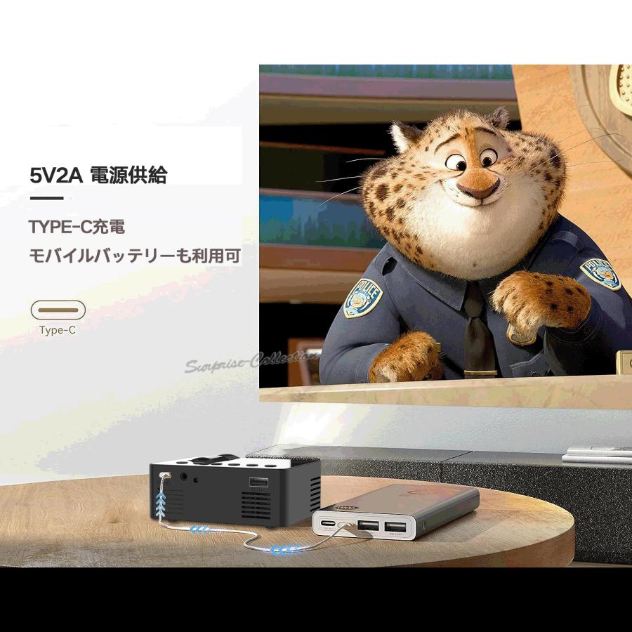プロジェクター 小型 家庭用 天井 壁 ワイヤレス同期 スマホ 映画 ミニ