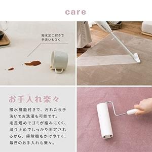 メレンゲタッチの洗える低反発ラグ 撥水機能付き (直径185cm) (グレー) 【取寄商品】【北海道・沖縄送料別】の画像