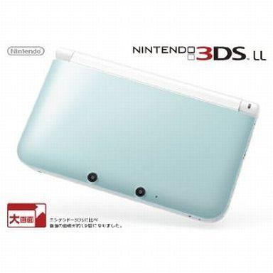 中古ニンテンドー3DSハード ニンテンドー3DSLL本体 ミント×ホワイト  