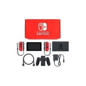 中古ニンテンドースイッチハード Nintendo Switch本体 カラーカスタマイズ /Joy-Con(L/R)レッド/Joy-Conストラップ(L/R)ブラ