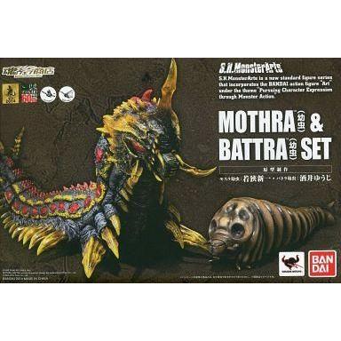 中古フィギュア S.H.MonsterArts モスラ(幼虫)＆バトラ(幼虫)セット 「ゴジラVSモスラ」 魂ウェブ商店限定