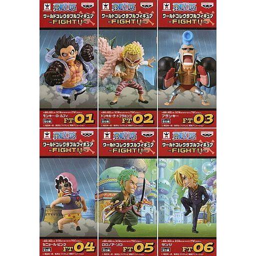 中古フィギュア 全6種セット 「ワンピース」 ワールドコレクタブルフィギュア-FIGHT!!-