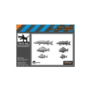 新品プラモデル 1/35 魚 (10個入り) ガレージキット [HAU3D35003 