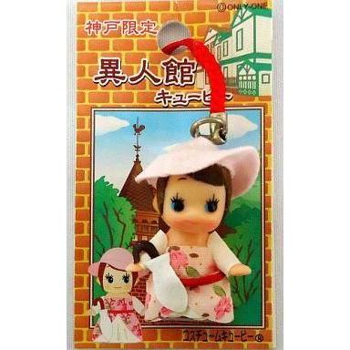 中古キーホルダー マスコット キャラクター 異人館キューピー 根付け レッド 地域限定qpマスコット 神戸限定 特価商品