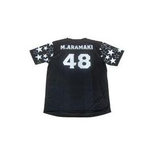 中古衣類その他(女性アイドル) 荒巻美咲(HKT48) 個別サッカーユニフォーム ブラック×ホワイト Lサイズ AKB48グループ