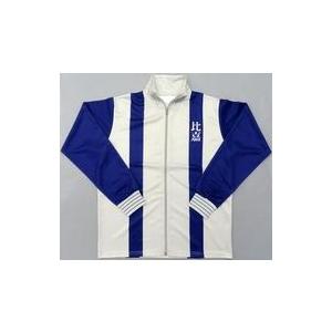 中古アウターウェア 比嘉中学校 ジャージ グレー×パープル Lサイズ