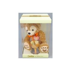 中古ぬいぐるみ ダッフィー(オレンジ) プリザーブドフラワー付き 