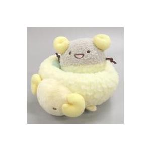 ほこり(ひつじ)＆ひつじののりもの てのりぬいぐるみセット 「すみっコぐらし」 中古ぬいぐるみ ほこり(ひつじ)＆ひつじののりもの てのりぬいぐるみ