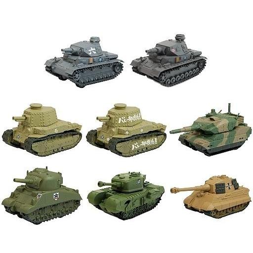 中古食玩 ミニカー 全8種セット 「ガールズ＆パンツァー劇場版 プルバックタンク」