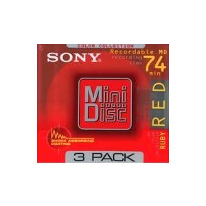 中古MDディスク ソニー 録音用ミニディスク COLOR COLLECTION RED 74分