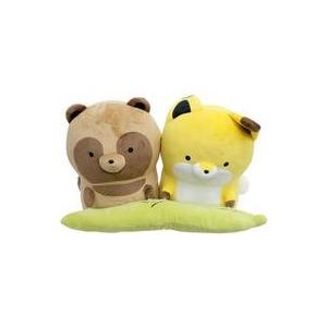 中古クッション・抱き枕・本体 タヌキ＆キツネ PCクッション 「タヌキ